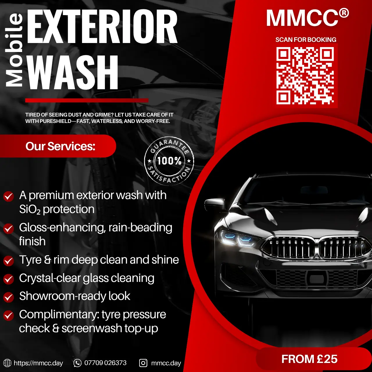 Professional Exterior Wash Service - Waterless PureShield Technology - MMCC® Mobile Service London & Surrey