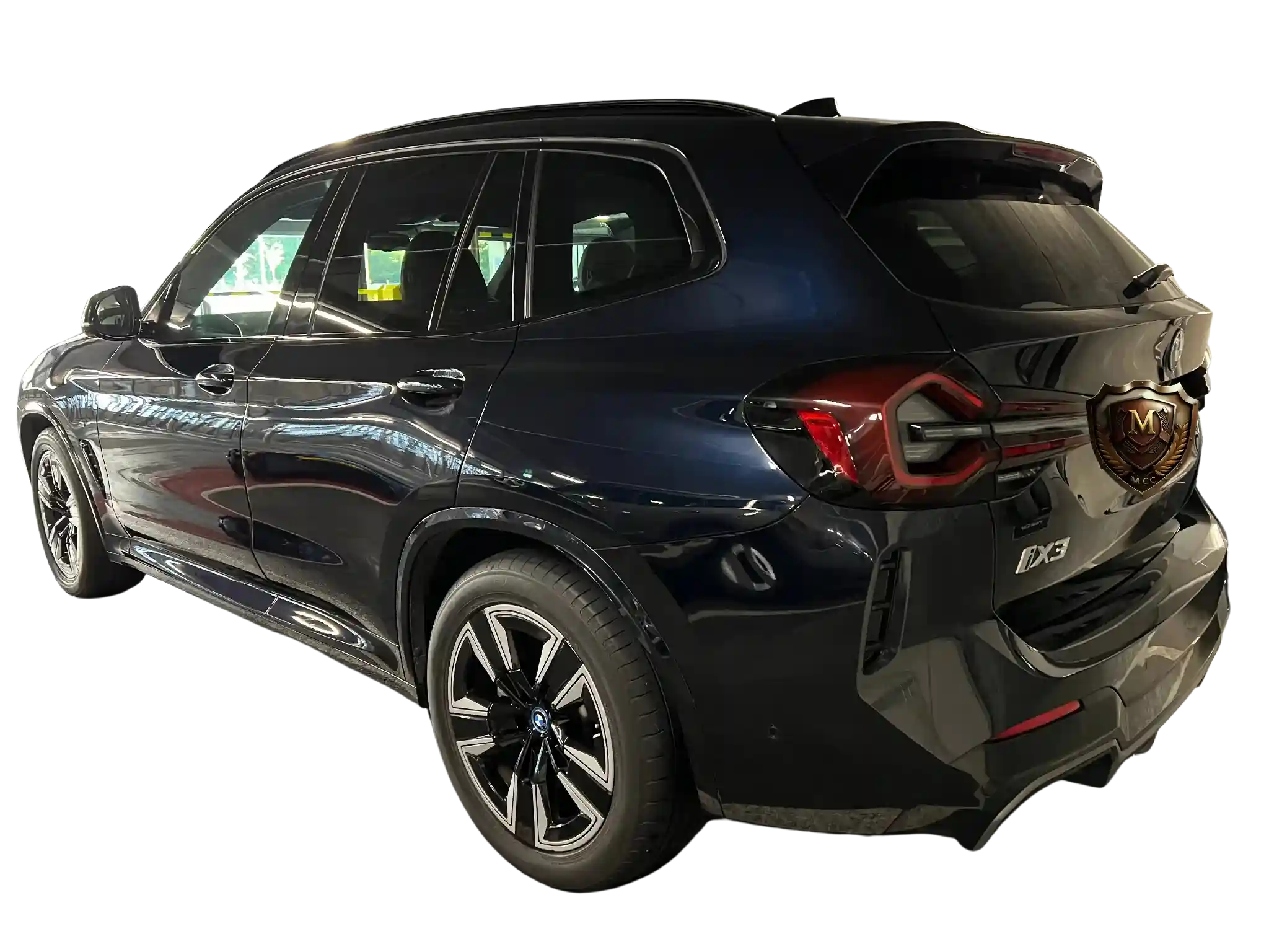 MMCC PS PureShield Zero Carbon waterless valeting of a BMW iX3 in Molesey, showcasing sustainable luxury and SiO₂ protection.