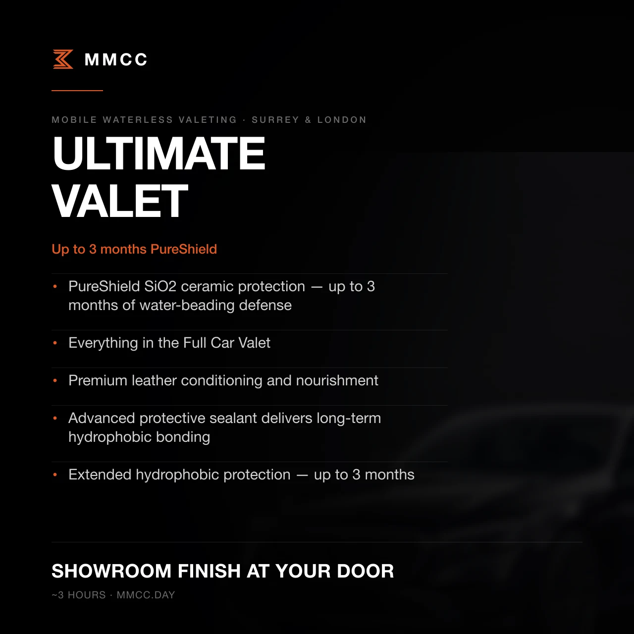 Professional Ultimate Valet Service — MMCC® Mobile Service London & Surrey
