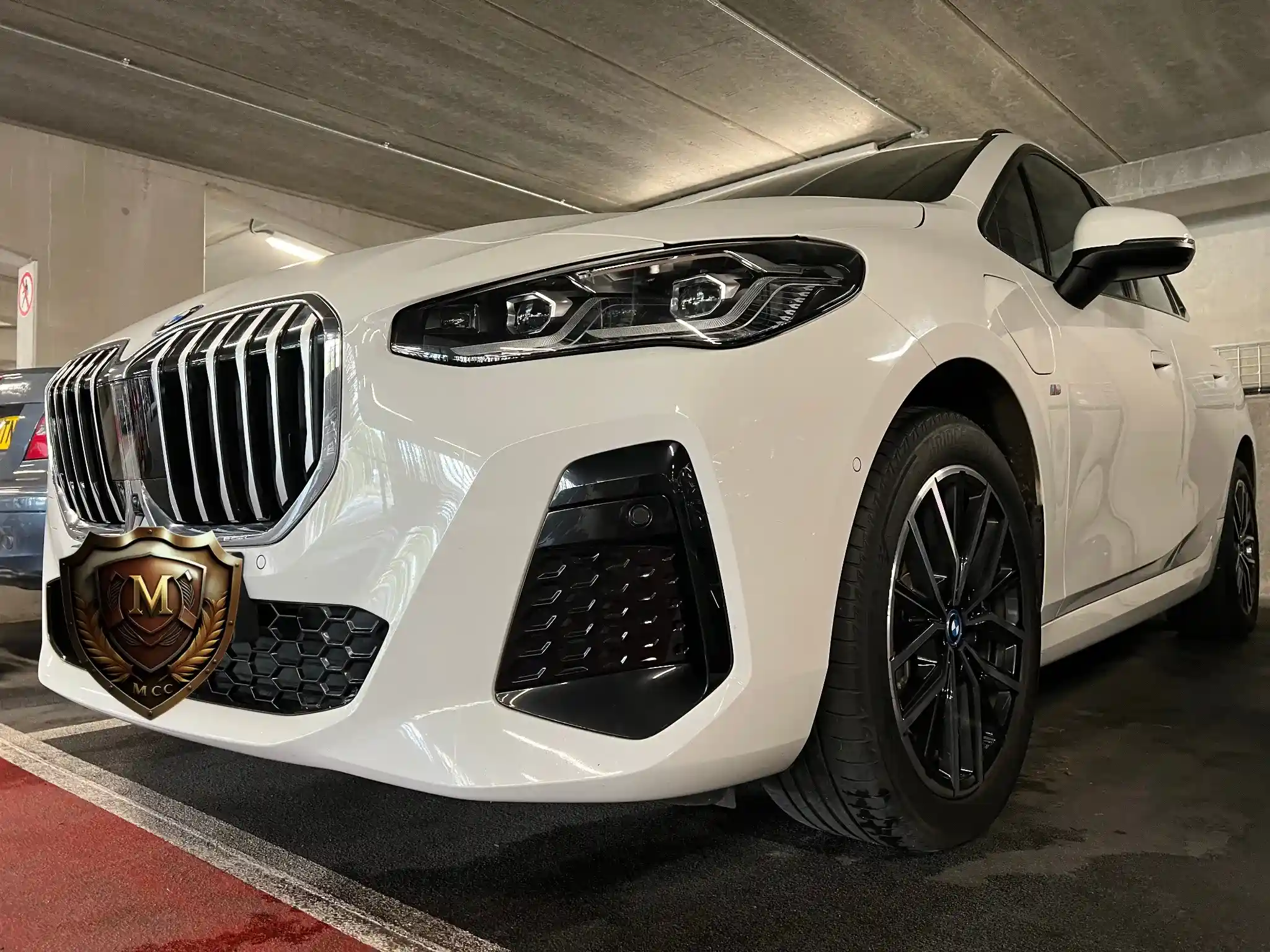 A white BMW valeted on site